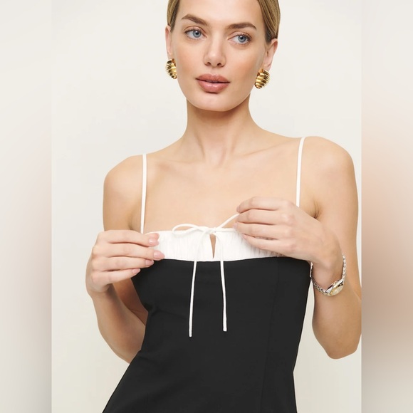 Reformation Sadie Knit Dress In Black White, brand new, never worn, no flaws. - Picture 5 of 14